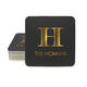Striped Initial Square Coasters Image 2 of 2